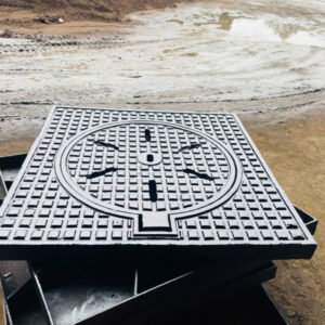 Nắp hố ga composite 850×850 khung dương nắp tròn CT-06- Độ bền lên tới 50 năm.